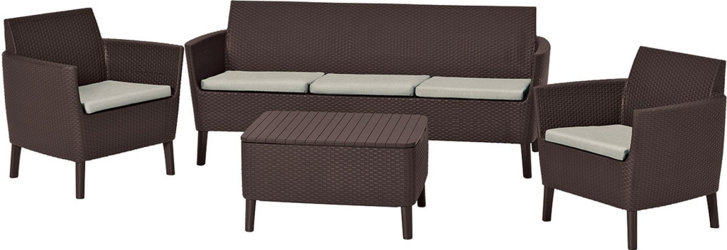 KETER SALEMO 3 SEATER Set zahradní, hnědá/béžová 17205990