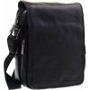 Taška  Sendi Design pánská kožená taška přes rameno B-708 černá