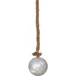 osvětlení KOULE LED pr.15cm skl.BÍ,na laně 95cm s časovačem ABR522120 – Hledejceny.cz