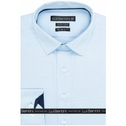 Lui Bentini pánská košile dlouhý rukáv slim fit LDS230 vzorovaná světle modrá