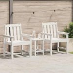 OMAXI 890382 Zahradní jídelní židle 2 ks Bílá 65.5 x 59 x 88cm Plast – Hledejceny.cz