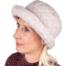 Prošívaný dámský nepromokavý klobouk krémový