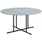 Gloster Jídelní stůl Whirl, kulatý 150x73 cm, nerezový rám lakovaný černošedý (meteor), keramická deska šedá (pumice) 4-dílná – Hledejceny.cz