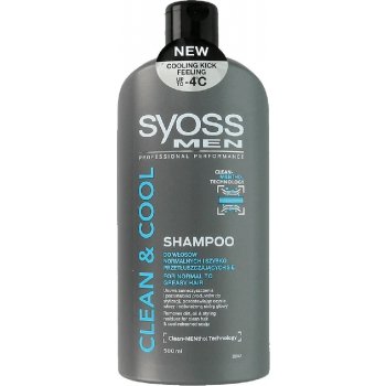 Syoss Clean & Cool Men šampon pro normální až mastné vlasy 500 ml od 62 Kč  - Heureka.cz