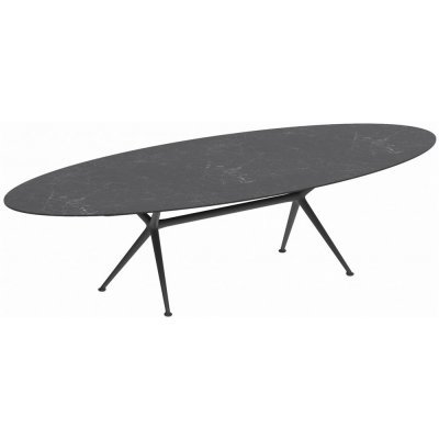 Royal Botania Exes, elipsa 320x140x75 cm, rám hliník anthracite, deska keramika černá – Hledejceny.cz