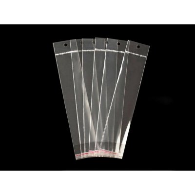 PP sáček s lepicí klopou a závěsem 5x20 cm Varianta: transparent, Balení: 100 ks – Zboží Dáma