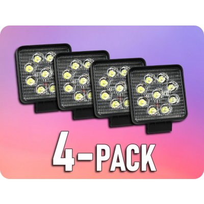 TruckLED Led Epistar Pracovní Světlo 27W, 2200Lm, 12/24V, IP67/4-PACK! [L0077S] – Zboží Mobilmania