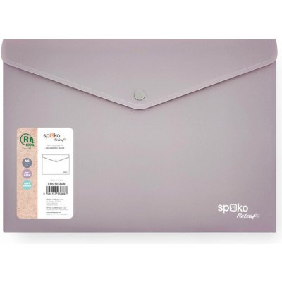 Spoko Spisové desky s drukem Spoko ReLeaf Soft touch - A5 / levandulová 502490 – Zboží Živě