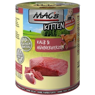Mac's Kitten kalb hunherherzen 400 g – Zbozi.Blesk.cz