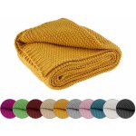 Wometo Deka pletená žlutá hořčicová kari 140x190 – Sleviste.cz