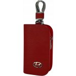 Klíčenka Kožené Pouzdro na klíče HYUNDAI logo KLÍČ OD auta ELEGANTNÍ červená – Zboží Dáma