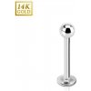 Piercing Šperky4U zlatý piercing do brady labreta ZL01101-12063-WG