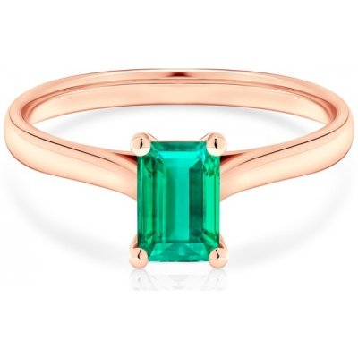 Savicki Zásnubní prsten růžové zlato smaragd ZS24 R2 SZM R – Zboží Mobilmania