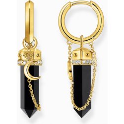 Thomas Sabo náušnice Onyx and chain CR722-177-11