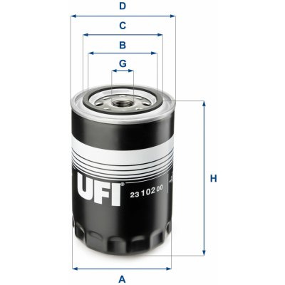 Olejový filtr UFI 23.102.00 – Zboží Mobilmania