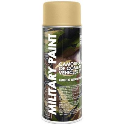 DecoColor 400 ml Sprej MILITARY PAINT khaki světlé, odstín RAL 1001 – Zbozi.Blesk.cz