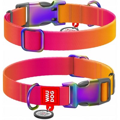 Waudog Nylon collar with QR code for gradient dog – Hledejceny.cz