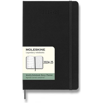 Moleskine A5 týdenní 2024-25 černý – Zbozi.Blesk.cz