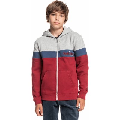 QUIKSILVER YOUTH BEACH TO SCHOOL ZIP HOOD American Red