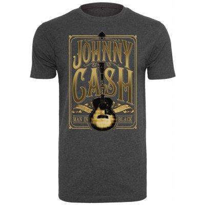 Triko Merchcode Johnny Cash Man In Black šedé