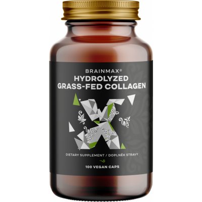 BrainMax hydrolyzovaný GrassFed Collagen kolagen z krav krmených trávou 600 mg 100 kapslí – Hledejceny.cz