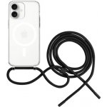 Fixed MagPure Neck transparentní kryt se šňůrkou a MagSafe pro iPhone 16 - černý FIXPUNM-1400-BK – Zboží Mobilmania