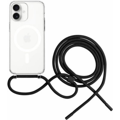 Fixed MagPure Neck transparentní kryt se šňůrkou a MagSafe pro iPhone 16 - černý FIXPUNM-1400-BK – Zboží Mobilmania