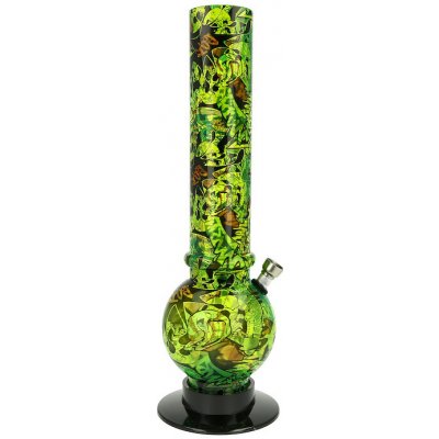 BVPK Bong akrylový Graffiti zelený 32cm – Zboží Dáma