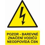 Pozor barevné značení vodičů neodpovídá ČSN samolepící vinylová fólie 50 x 70 mm – Zboží Dáma