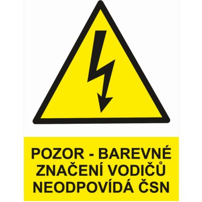 Pozor barevné značení vodičů neodpovídá ČSN samolepící vinylová fólie 50 x 70 mm – Zboží Dáma