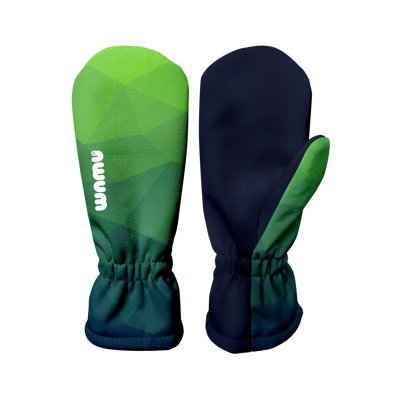 Mozaika dětské softshellové rukavice zelená – Sleviste.cz