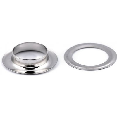 Průchodky s podložkou vnitřní Ø12 mm / vnější Ø21 mm lesklé Varianta: 1 nikl, Balení: 10 pár – Zboží Dáma