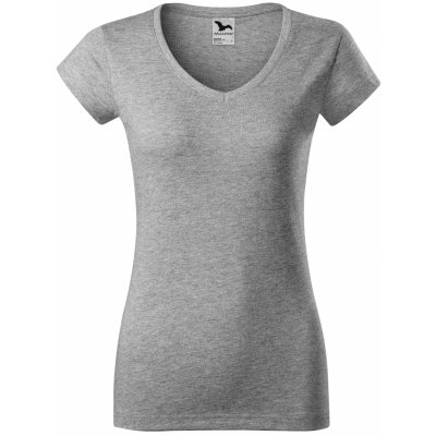 Malfini Fit V-neck tmavě šedý melír – Zboží Mobilmania