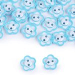 Knoflík plastový 12mm květ modrý – Zboží Dáma