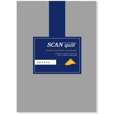 SCANquilt napínací prostěradlo jersey Elastic lycra středně šedé 90x200x30