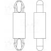 Hmoždinka natloukací DREMEC 8G806V40974 Rozpěrka PCB; polyamid 66; Dl: 5mm; zacvaknutí/zacvaknutí; černá