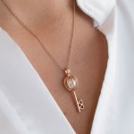 Pan Perla Stříbrný náhrdelník ve tvaru srdce s perlou 91/STR7 Růžová – Zboží Dáma