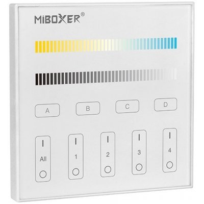 Mi-Light, Dotykový DALI panel pro CCT LED, 4 zóny ( DT8 ), DP2S, , MiLight – Zbozi.Blesk.cz