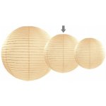 Lampion kulatý 25 cm krémový – Zboží Mobilmania