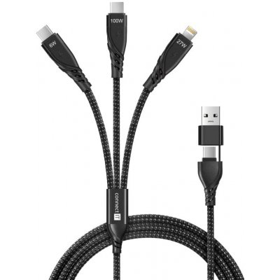 Connect IT CCA-2320-BK Wirez 6in1 2x USB-C, 1x Lightning, 1,25m – Hledejceny.cz