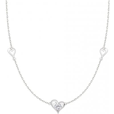 Preciosa Romantický stříbrný náhrdelník s kubickou zirkonií 5386 00 – Zboží Mobilmania