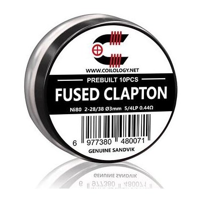 Coilology Předmotané spirálky Sandvik Fused Clapton Ni80 10ks 0,44ohm – Zboží Mobilmania