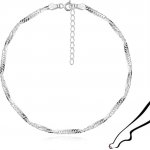 Šperky eshop Náramek na kotník ze stříbra pevně spojená oválná očka, spirála AB17.14 – Hledejceny.cz