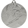 Sportovní medaile Designová kovová medaile Lyžování Stříbro 5 cm