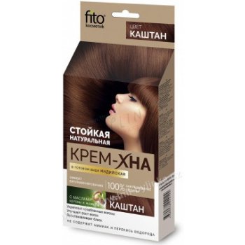 Fitocosmetic krémová henna s lopuchovým olejem "kaštan" 50 ml