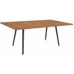Stern Jídelní stůl Interno, obdélníkový 180x100x75 cm, profil nohou kulatý, rám lakovaný hliník bílý (white), deska teak – Hledejceny.cz