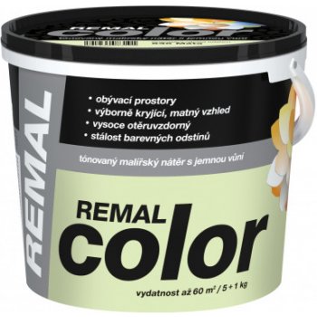 Barvy A Laky Hostivař Remal Color natónovaná malířská barva, otěruvzdorná, odstín 530 Máta, 5 + 1 kg