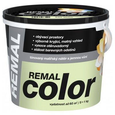 Barvy A Laky Hostivař Remal Color natónovaná malířská barva, otěruvzdorná, odstín 530 Máta, 5 + 1 kg – Zboží Mobilmania