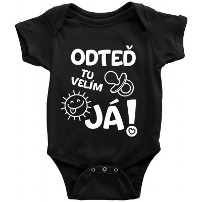 Dětské BODY Odteď tu velím já! potisk Bílá bodýčko ČERNÉ – Hledejceny.cz