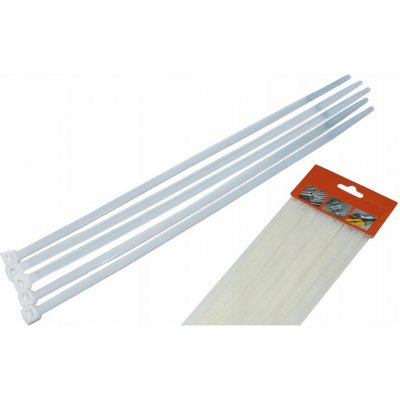 Crownman CM-1790082W Nylonová stahovací páska 4,8 x 300 mm bílá 100 ks – Zboží Mobilmania